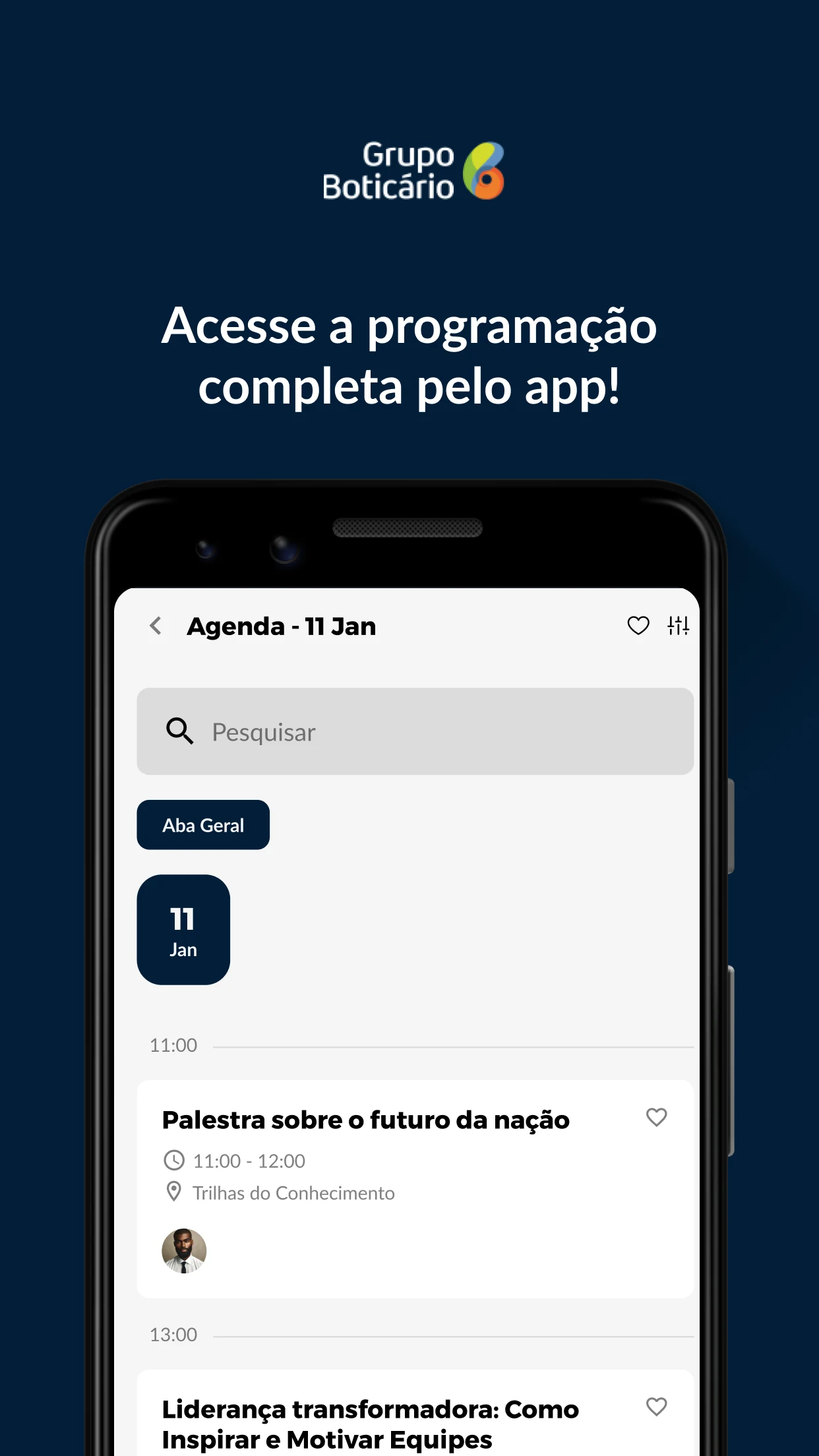 Eventos Grupo Boticário screenshot